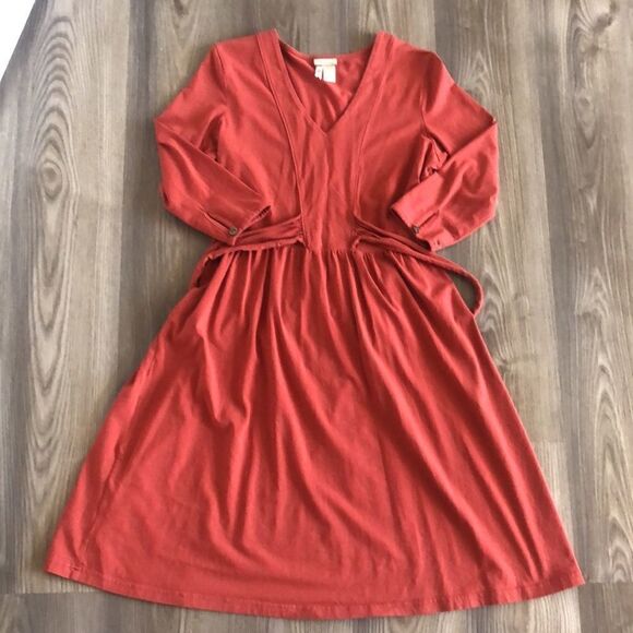EEEUC MATILDA JANE WOMENS KIMONO LEAVE DRESS IN PAPRIKA SIZE MEDIUM - Picture 4 of 9